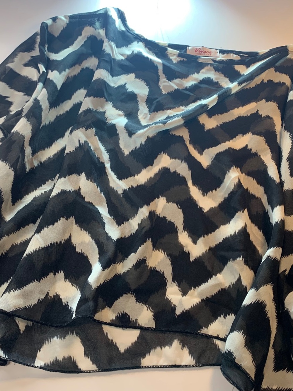 Vivace Black and White Swim Cover Up